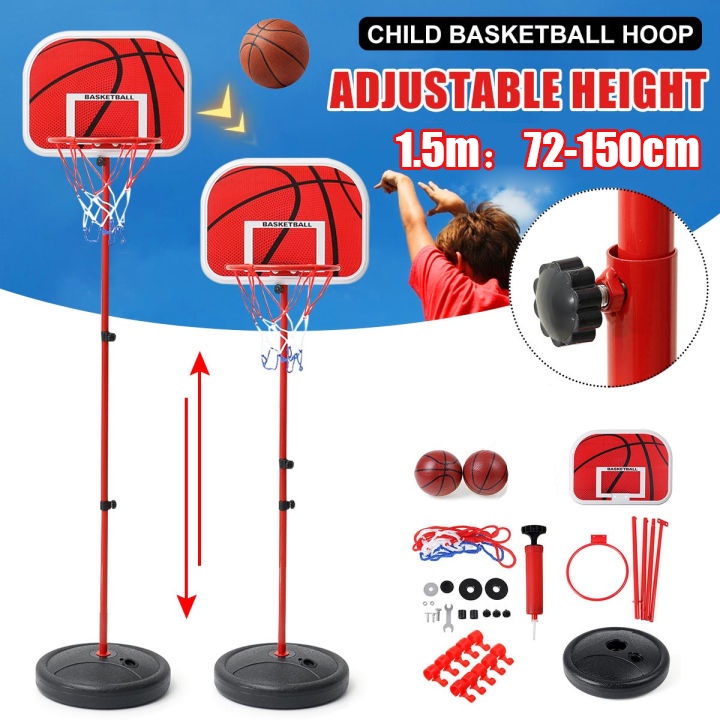 NBA Portable Ring Basket Anak / 72 -150 cm Mainan Ring Basket Anak Adjustable / Basketball hoop / An