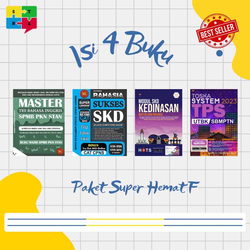 Paket Super Hemat F - Buku SPMB PKN STAN Terbaru (MTBI, SKD, Toska TPS, Modul SKD)