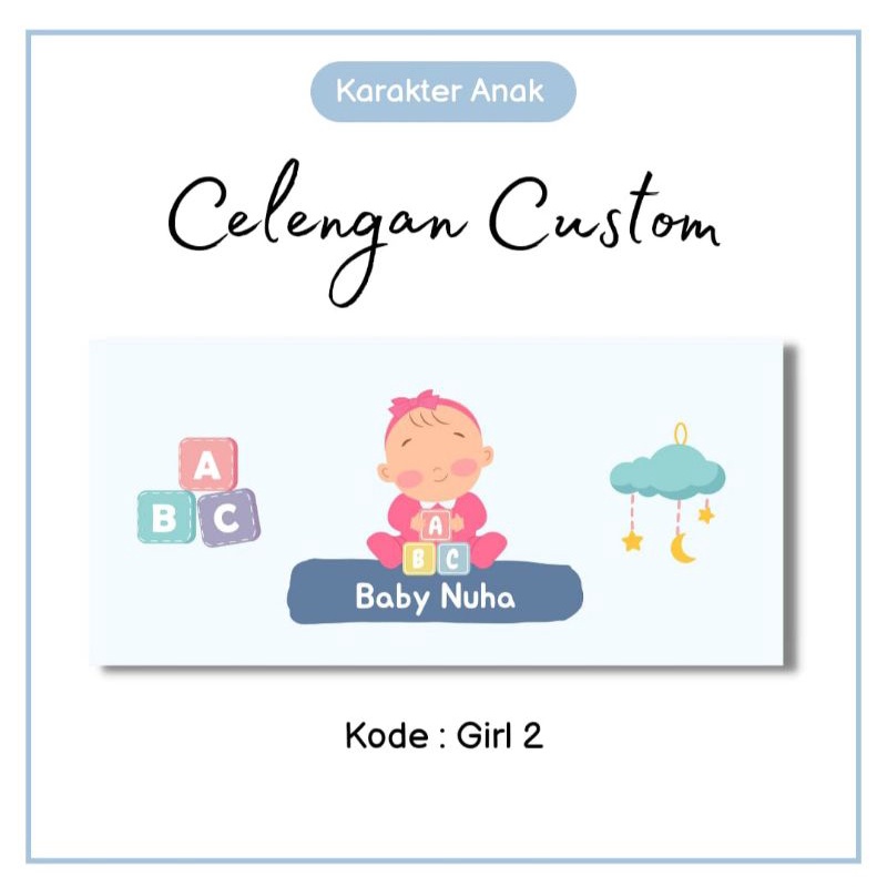 PO celengan Custum Nama karakter anak cewe