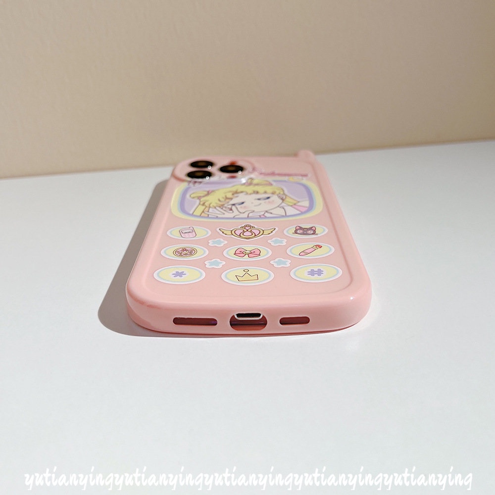 Soft Case Hp Gambar Sailor Moon Model Jepang / Retro Untuk IPhone 11 / 12 / 13 / 14pro MAX / XR / 7 / 8plus / X / XS MAX / SE