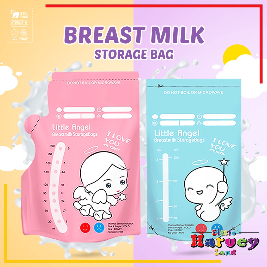 KANTONG ASI SUSU BAYI 200ml BABY BREAST MILK Storage Bag Sensor Thermal ASIP  30pcs