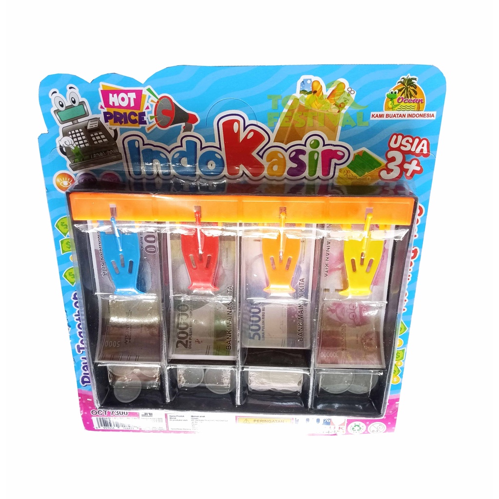 1 Set Mainan Anak Indo Kasir Cashier Payment Uang Lembar dan Koin