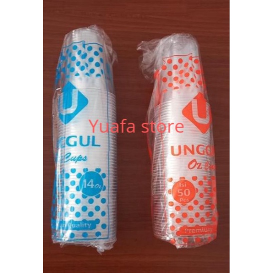Gelas Plastik 16 oz , 14 oz