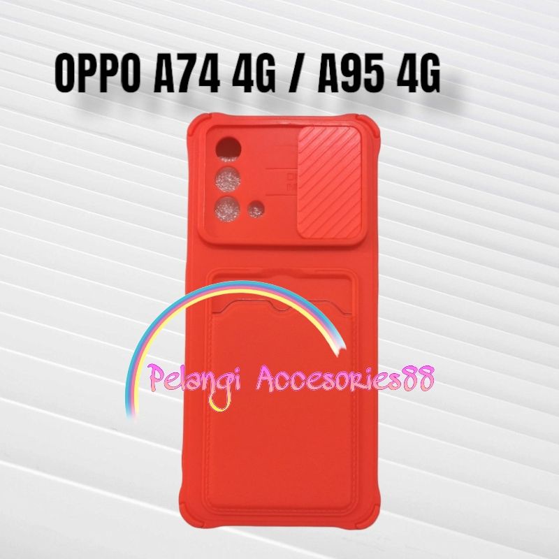 CASE OPPO A74 4G / A95 4G CASE SOFTCASE SLEDING WARNA WARNI