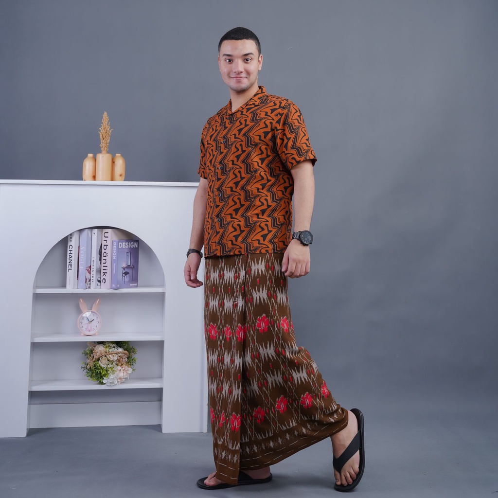 Sarung Goyor Print Super Babagaf Motif D Sarung Rayon Printing Pria Dewasa Fashion Muslim Sarung Santri