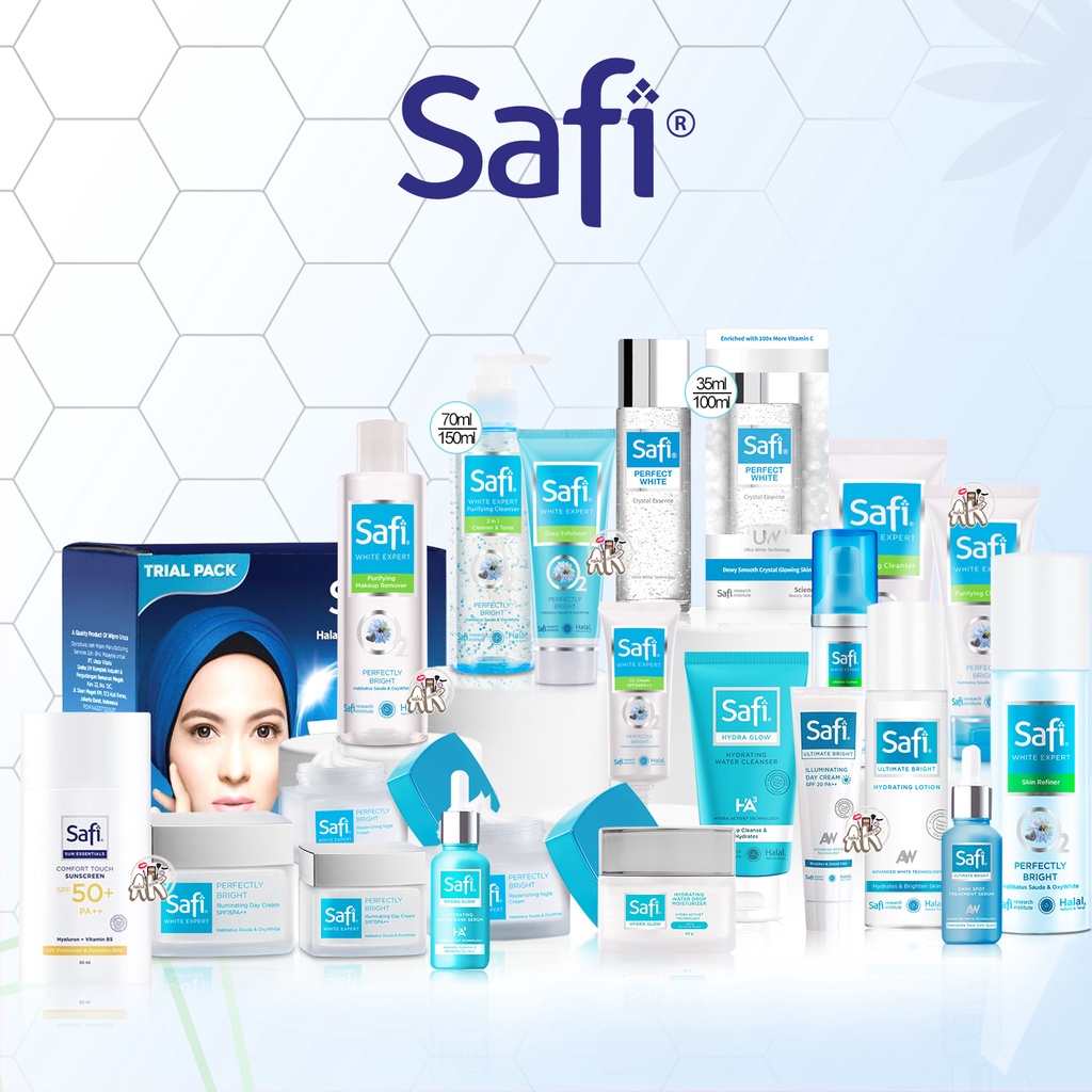 Safi White Expert / Hydar Glow 2in1 / Ultimate Bright / Sunscreen Protection Comfort Touch / cleanser&amp;toner 150ml all series