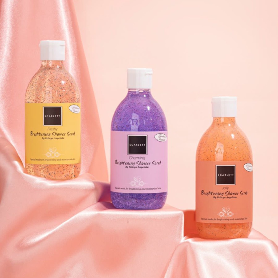 𝘈𝘉𝘎✰ Scarlett Brightening Shower Scrub 300ml / Sabun Mandi Scarlett Mencerahkan dan meratakan warna kulit / Body Wash Scarlett 2019