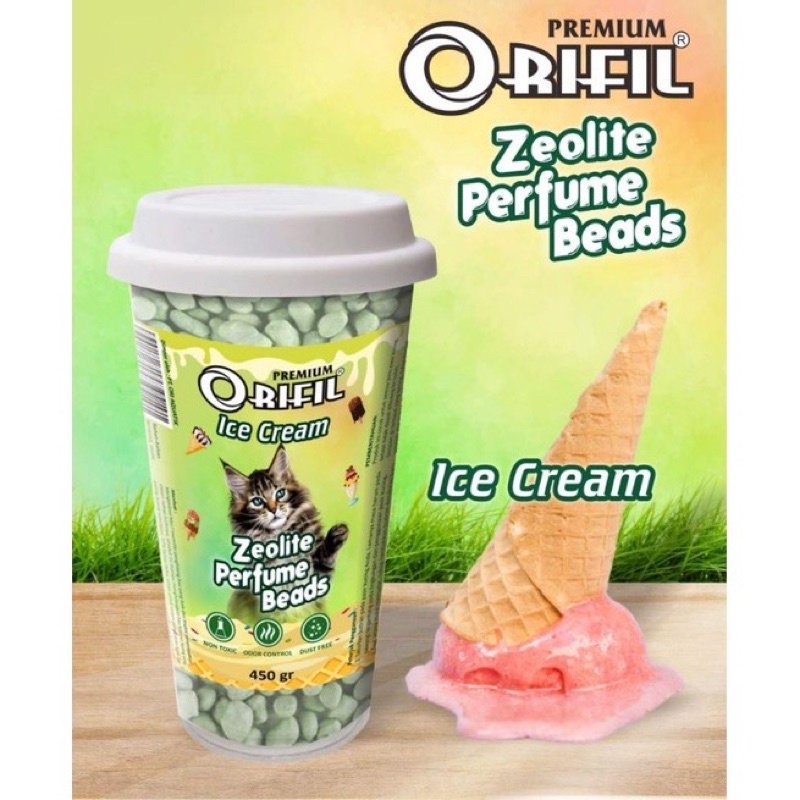 ORIFIL ZEOLITE PARFUM BEADS COFFE PENGHARUM PASIR DAN PEWANGI PASIR LITTER BOX Perfume POOP