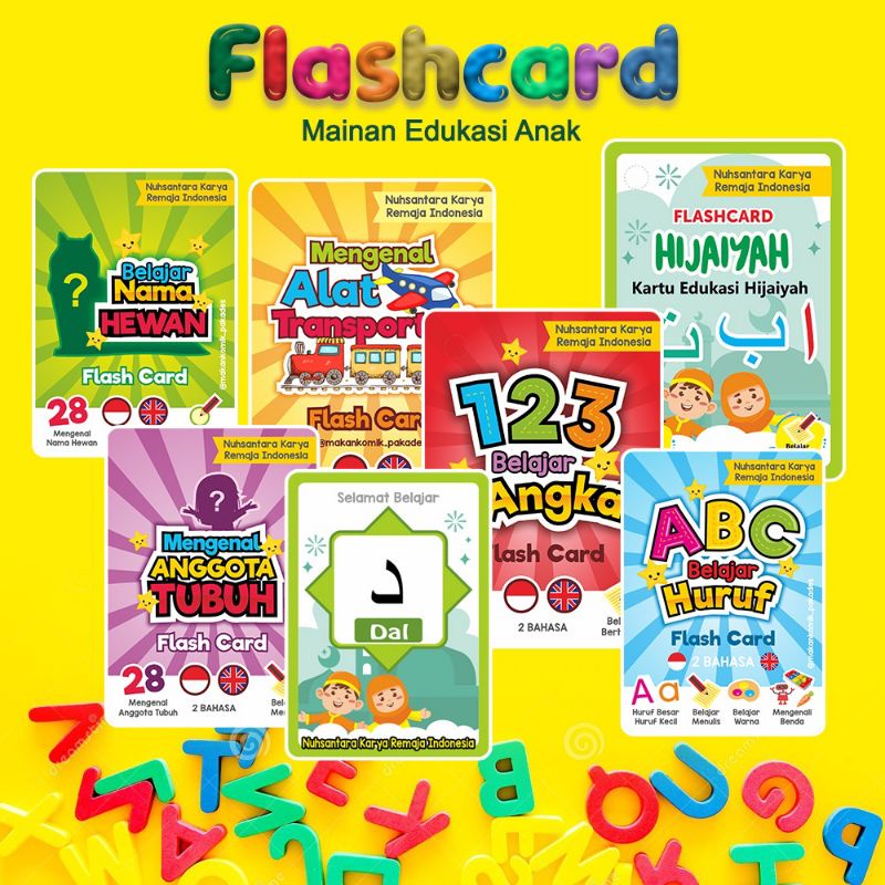 READY STOK FLASHCARD WIPE CLEAN EDUKASI ANAK FLASH CARD KARTU PINTA HIJAIYAH ABC HURUF BELAJAR MEMBACA TRANSPORTASI