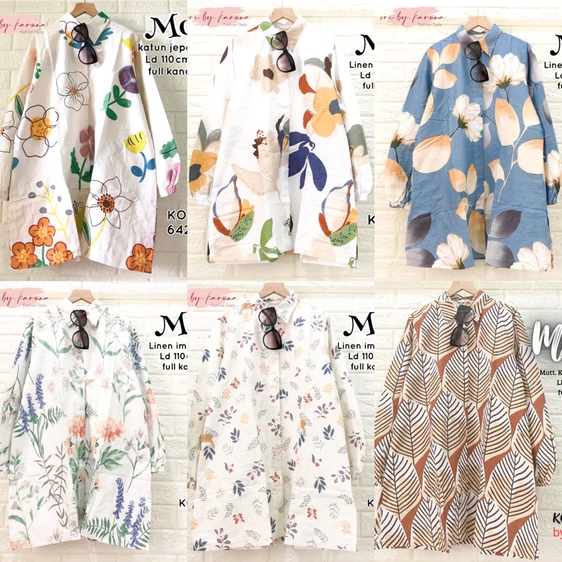 Blouse katun jepang motif bunga / blouse katun jepang premium / blouse premium katun jepang / blouse