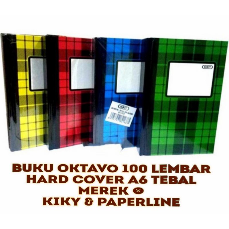 

KALTIM Kiky Paperline Hard Cover Oktavo 100 Lembar A6 Buku Tebal