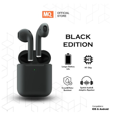 MQ MB_Gen2 Black Edition Wireless Charging Case (Highest Version) By Minibest Indonesia FREE CASE