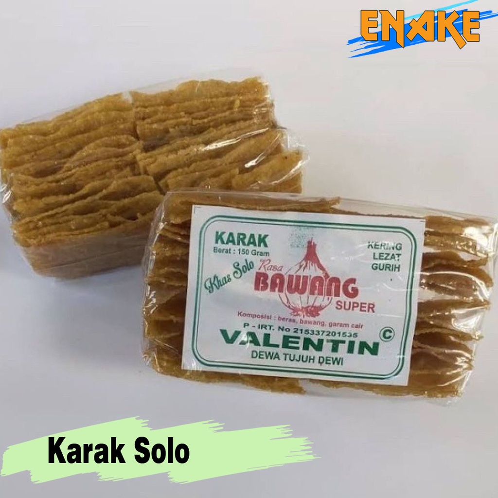 

Kerupuk Karak Asli Solo Krupuk Karak Mentah Rasa Bawang Krupuk Jadul gurih