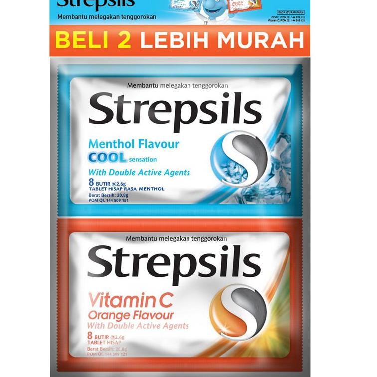 

㊔ [2 lebih murah] STREPSILS COOL + VIT. C LANGSUNG CHECKOUT 2394 ☁