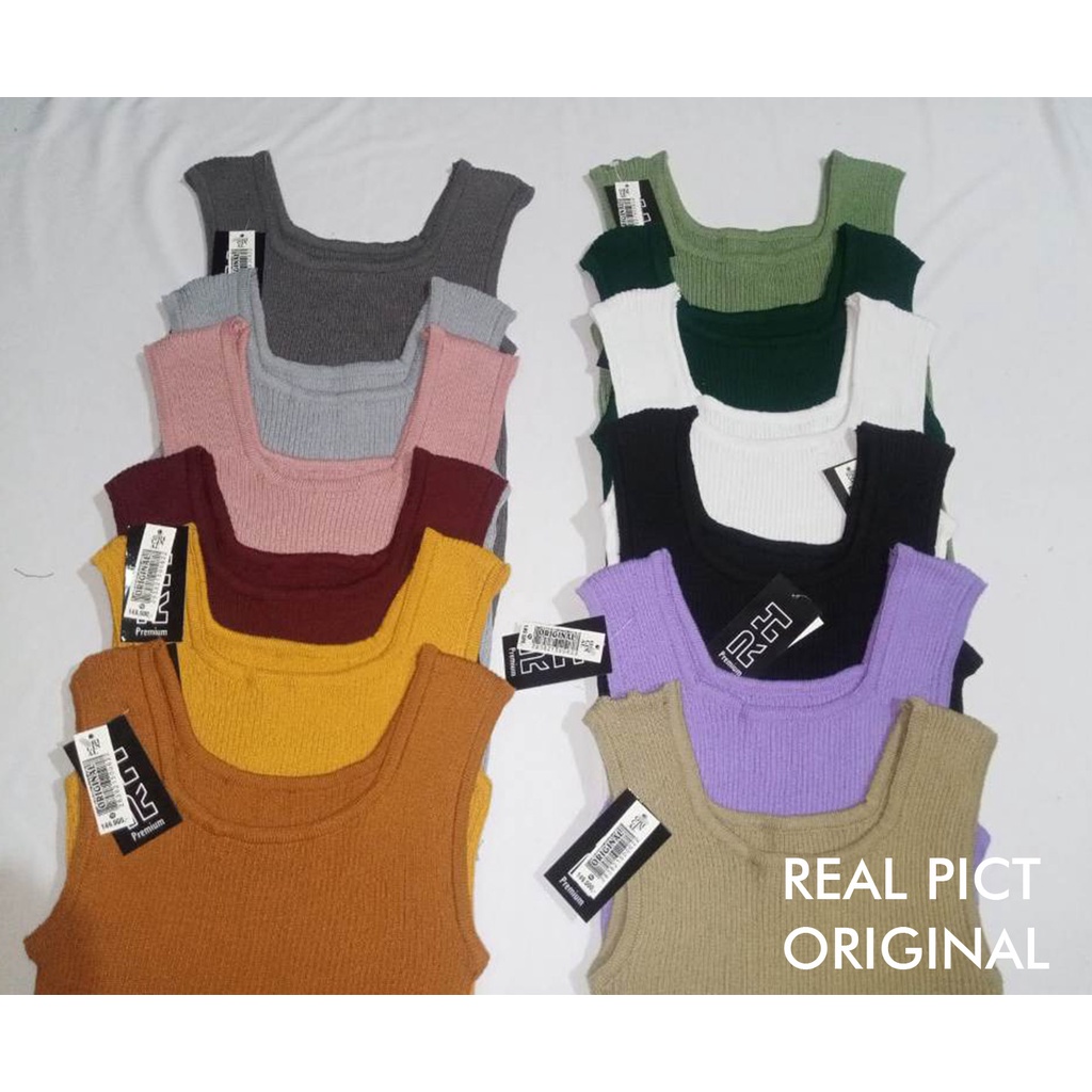 RH - TANKTOP CROPTOP BAJU RAJUT WANITA TENGTOP CROP TOP RAJUTAN