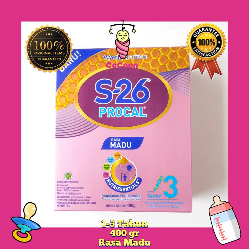 Susu Formula Anak S26 Procal Pouch Honey 1-3 Tahun 400 g 400gr Madu