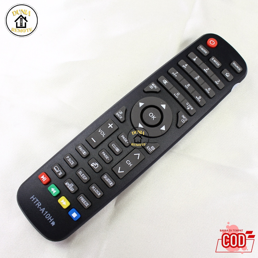 Remot Remote TV Aqua Sanyo Haier LCD LED HTR-A10H tanpa setting