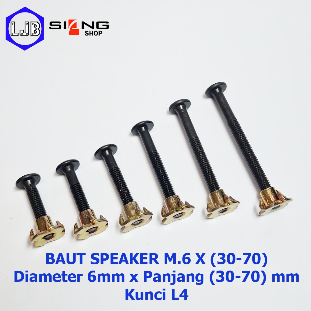 Baut Speaker Cakar M6 panjang 3 sd 7cm