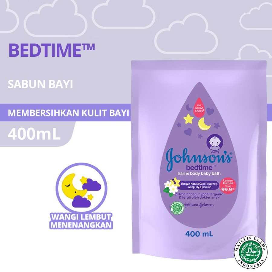 JOHNSON'S Bedtime Baby Bath 400ml Refill