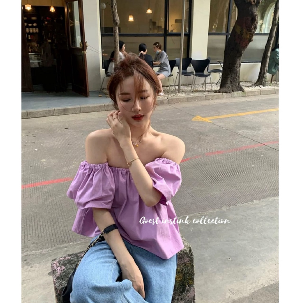 S~XXXXL Baju Sabrina Off Sholuder Cupita Blouse Korean Sexy Size Jumbo