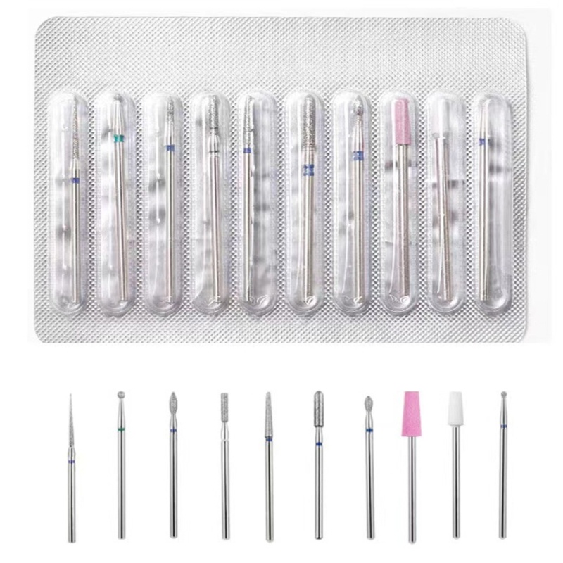 10 Pcs Bor Bits Pemotong Kuku Elektrik Untuk Salon