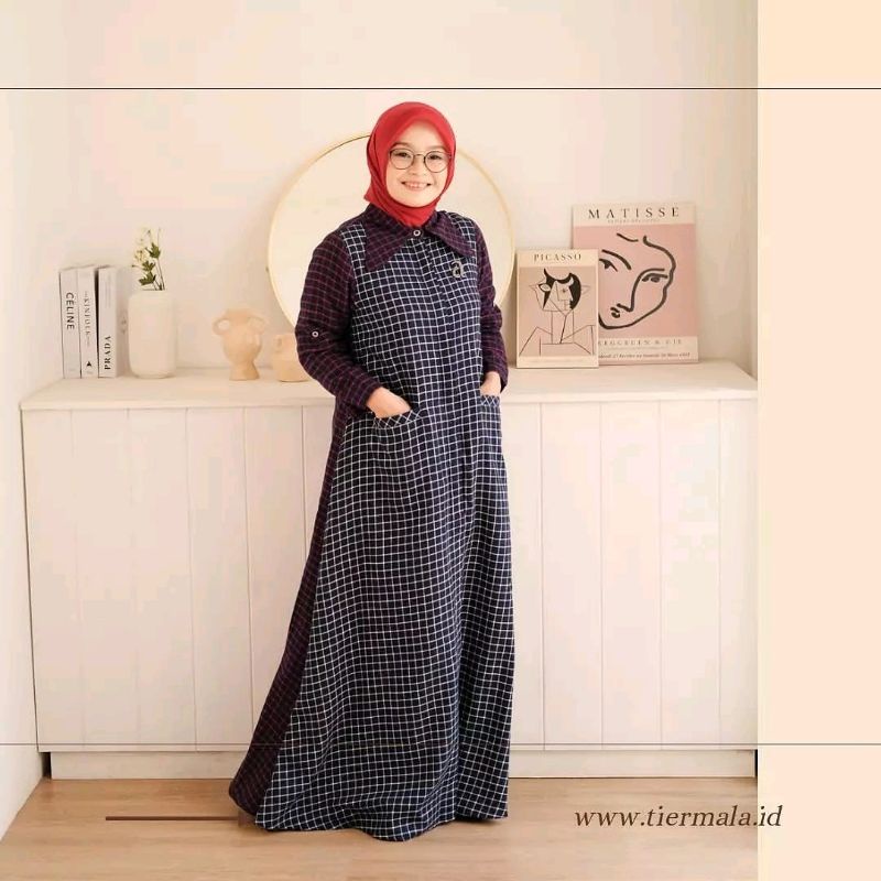 TARTAN DRESS BY TIERMALA / DRESS WANITA / GAMIS WANITA / DRESS CANTIK / DRESS BUSUI FRIENDLY / DRESS