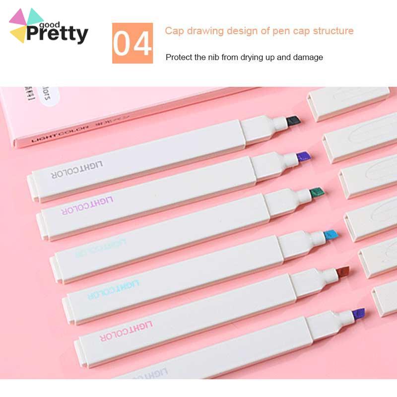 COD multicolor pena stabilo siswa 6PCS/set Stabilo / highlighter pastel 6 colors warna - PD