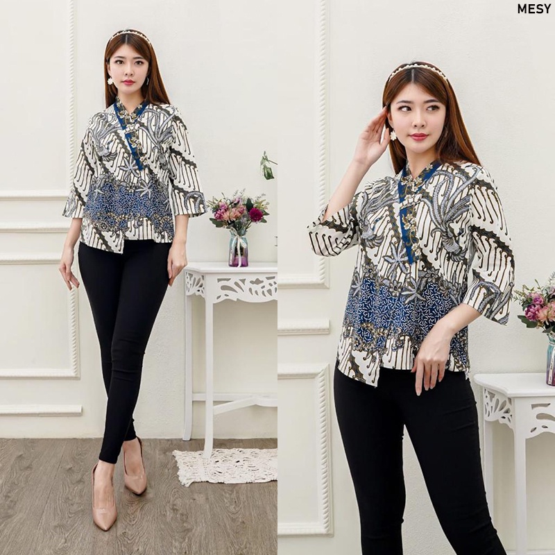 MESY TOP - Atasan Batik Wanita Lengan Panjang