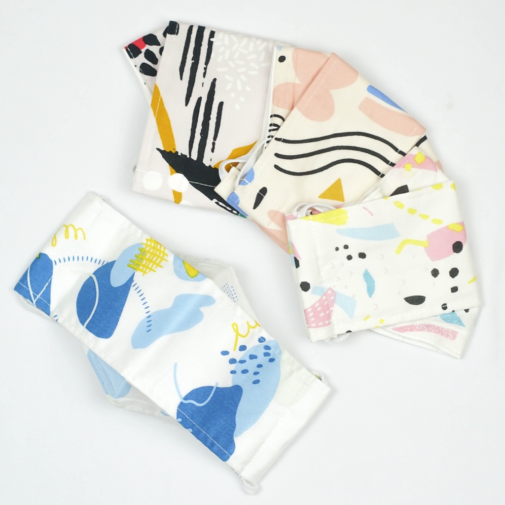 Masker Kain 3 Ply Motif Lucu Headloop Hijab 3D 2 Lapis Tsumtsum Tsum Tsum Cerita Kampusku