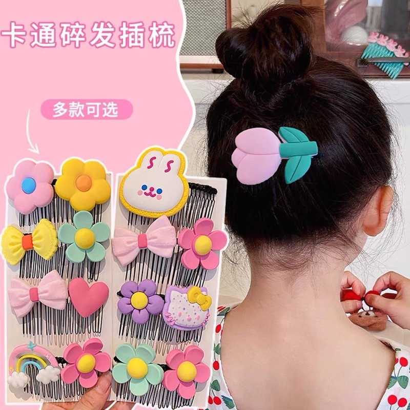 Delunashop_Acc Sirkam Rambut Anak Motif bu ga hello kitty rainbow Gaya Korea Import