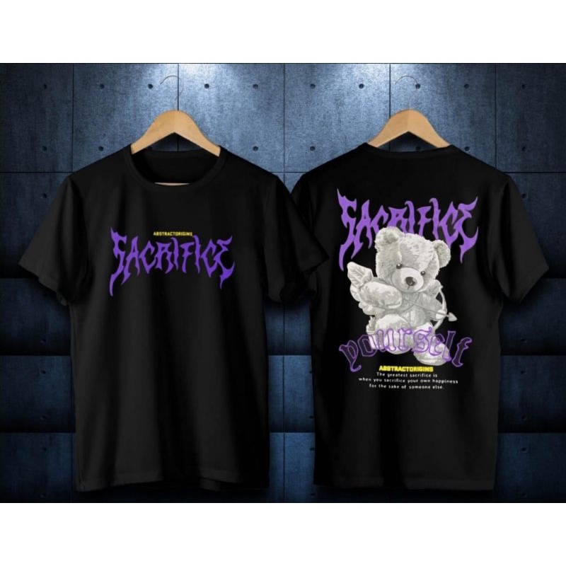 bayar di tempat kaos t-shirt pria motif bear angel baju kaos distro pria wanita terlaris dan termurah 2022