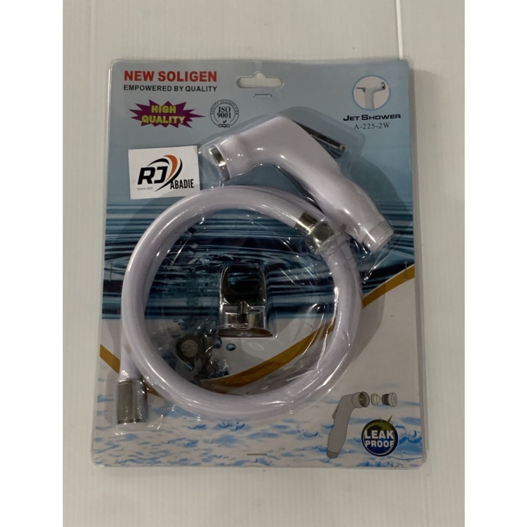 Jet Shower Cebok Bidet Chrome PVC Plastik Soligen A-235-2W Putih