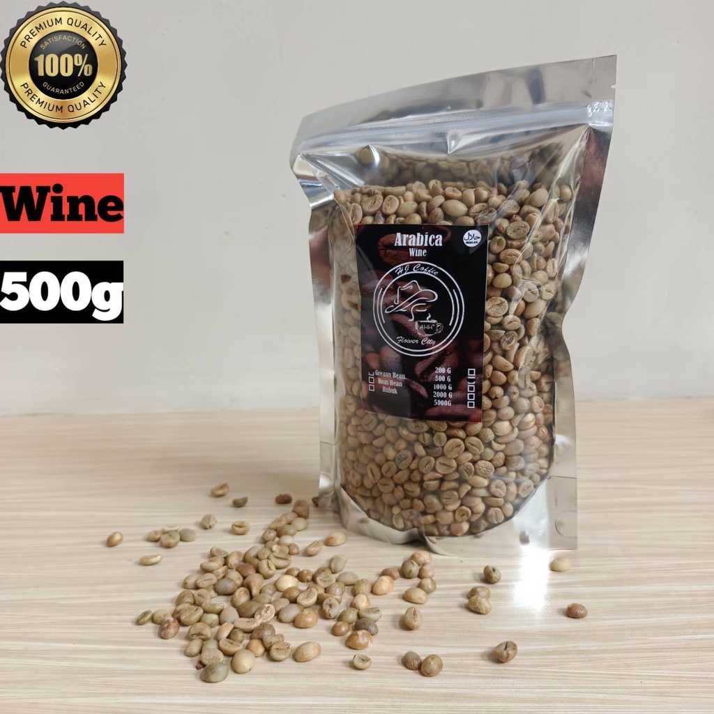 

Biji Kopi Greenbean Wine Robusta 500g Best Premium Grade A++