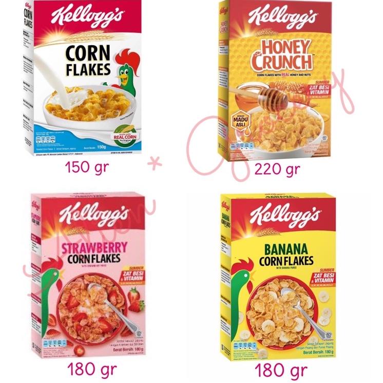 

Kejar Promo--Kellog Kelloggs Kellogg’s Cereal Corn Flakes cornflakes Banana Strawbery Original Honey 150gr 180gr 220gr