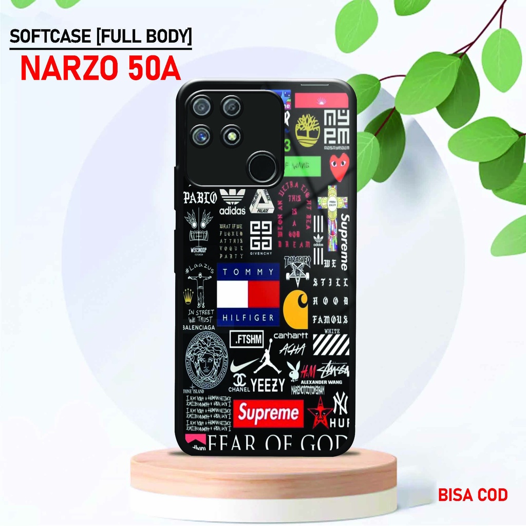 Softcase Kaca Kilau Realme Narzo 50A - ( SC 9 ) Case Full Body Realme Narzo 50A - Silikon Glossy Rea