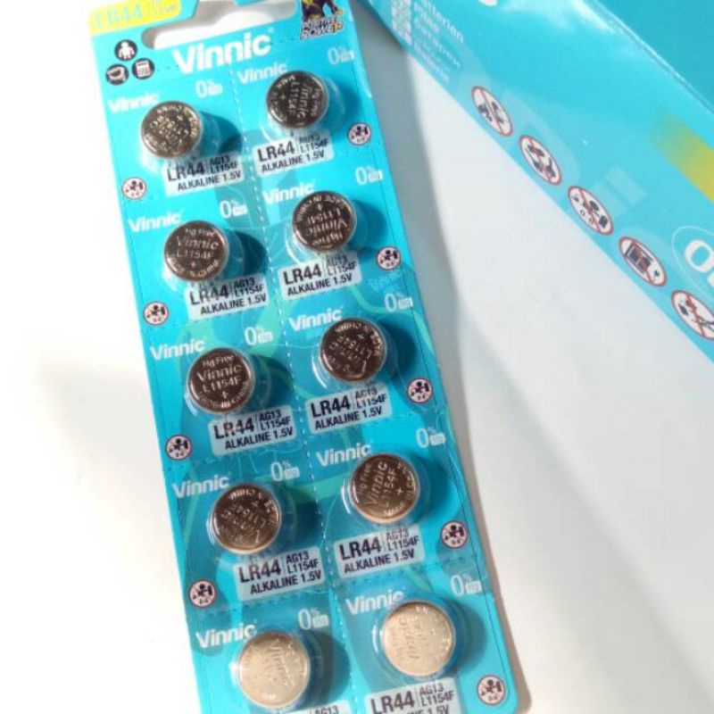 Batre jam tangan vinnic LR44 L1154F kemasan biru