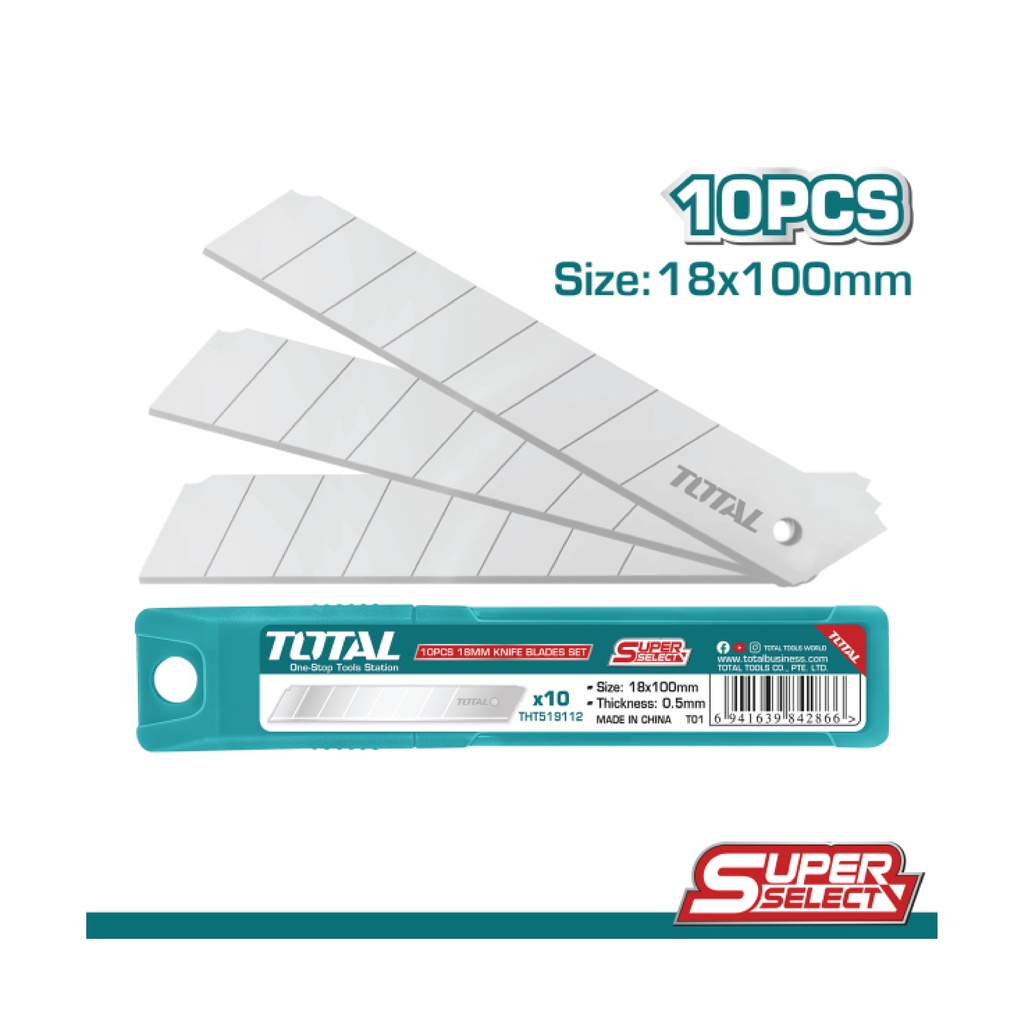 

TOTAL MATA CUTTER / BLADES SET 10 PCS THT519112