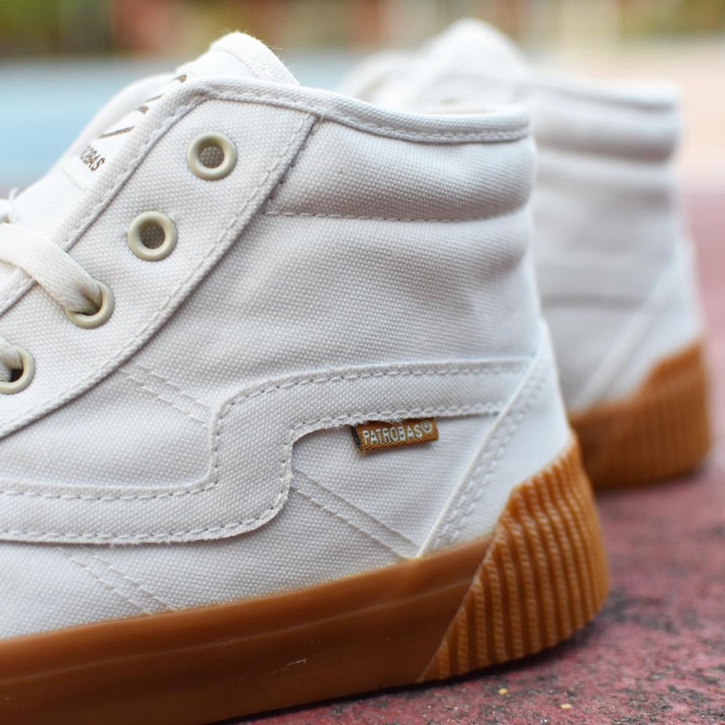 PATROBAS EQUIP LOW HIGH WHITE GUM ORIGINAL SEPATU PATROBAS PETROBAS PATROBASS PRIA WANITA