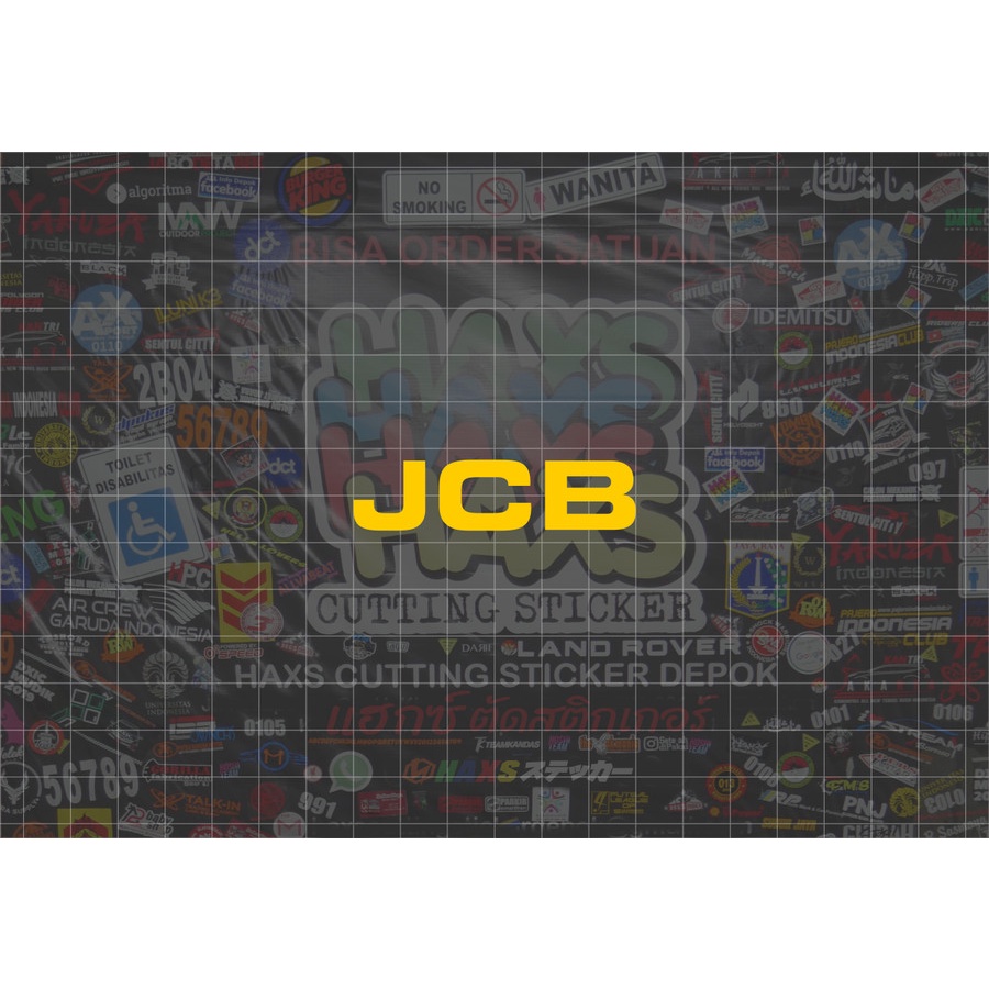 Cutting Sticker JCB Ukuran 6 Cm Untuk Motor Mobil