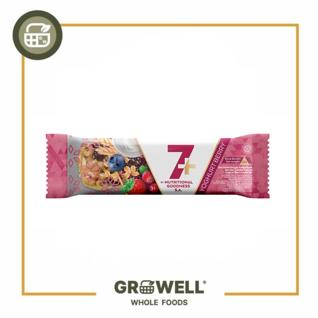 

7+ HEALTH BAR YOGHURT BERRY 22GR