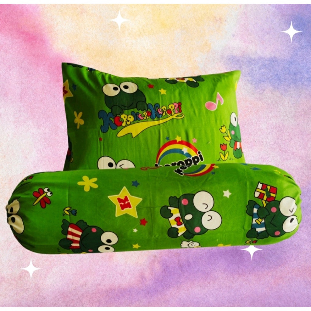 SARUNG BANTAL DAN GULING MOTIF ANAK UKURAN JUMBO (1 Set ) Banyak Pilihan Motif /Homemade