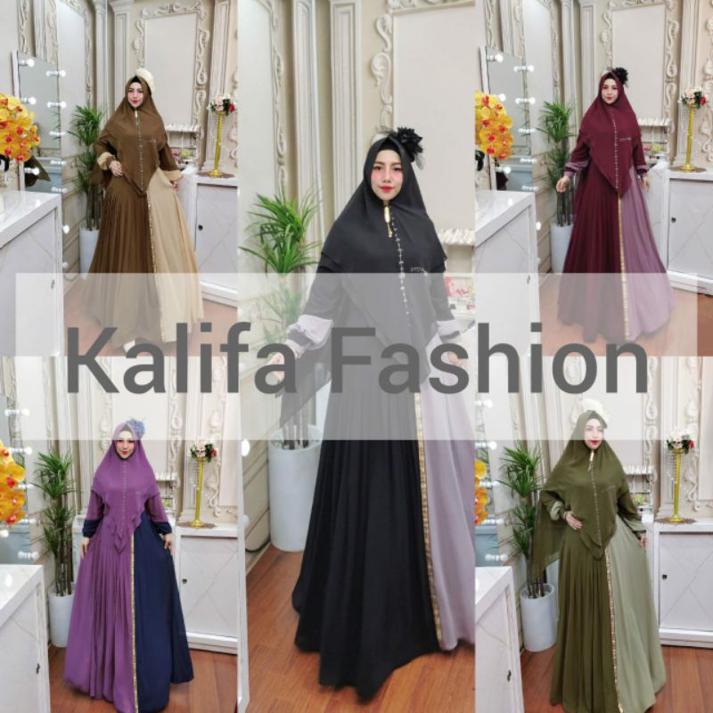 Maryam Syar’i Ori by Arsyakayla / Gamis Set Syar’i / Gamis Pesta Mewah / Baju Syar'i Polos / Dress M
