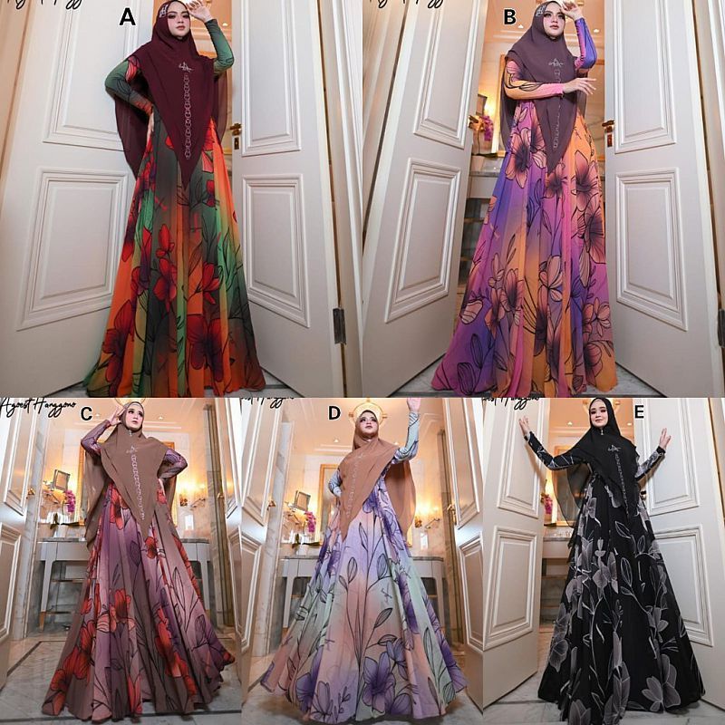 Fleur colour series by Agoest Hanggono/Gamis syar'i Agoest Hanggono