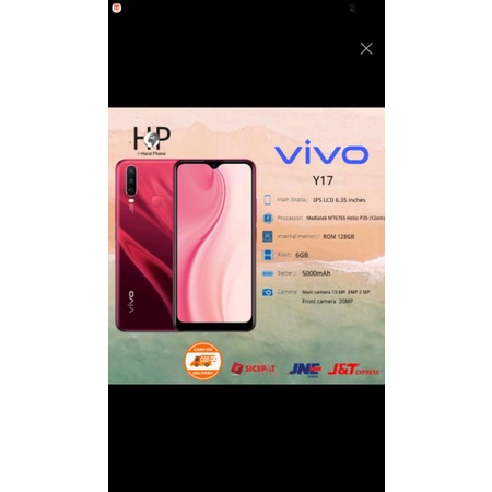 vivo y17 6GB/128GB/HP murah fulset dengan al triple camera .Batre 5000 Mah