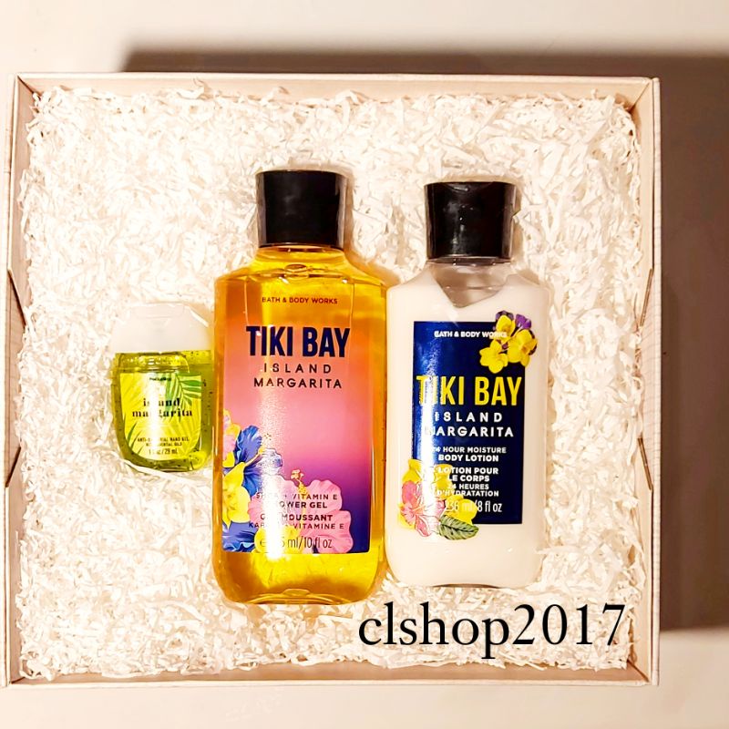 BBW TIKI BAY ISLAND MARGARITA GIFT SET PAKET BATH &amp; BODY WORKS