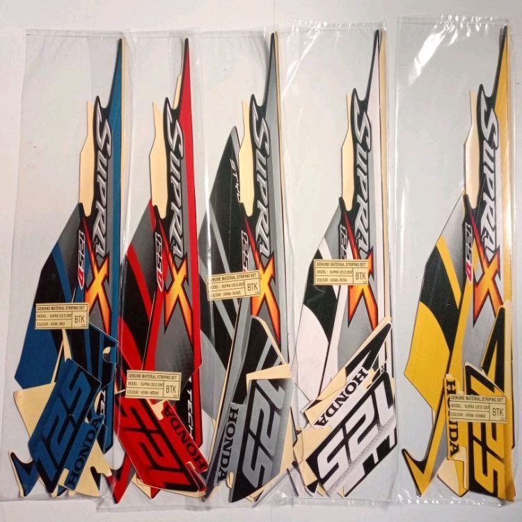 STRIPING STANDAR ORI LIST STIKER SUPRA X 125 D TAHUN 2007 2008 SUPRA X 125D TERBAIK