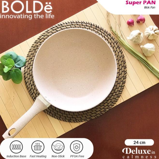 BOLDE SUPERPAN WOK 30CM WAJAN GRANITE BEIGE SERIES