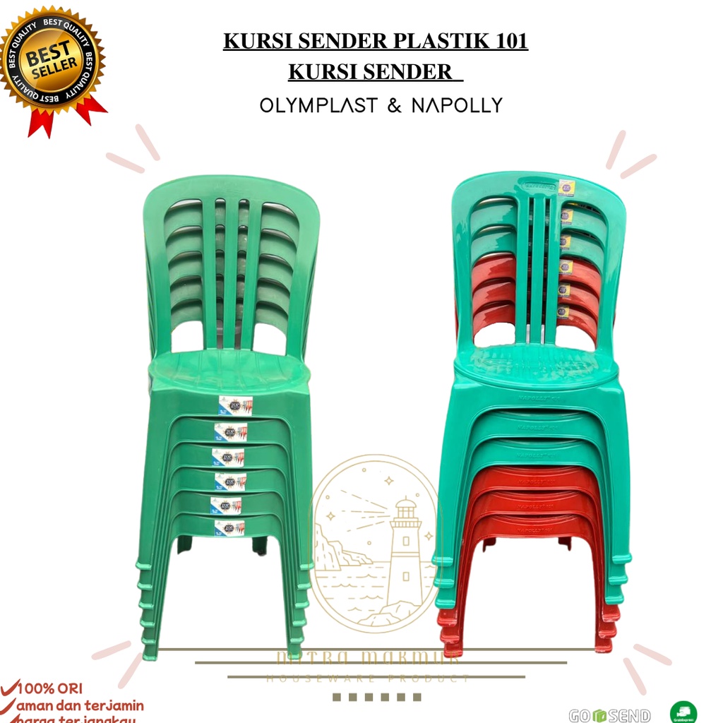 PROMO KURSI SENDER 101 NAPOLLY - OLYMPLAST / KURSI SENDER PLASTIK BANGKU KONDANGAN PARTAI