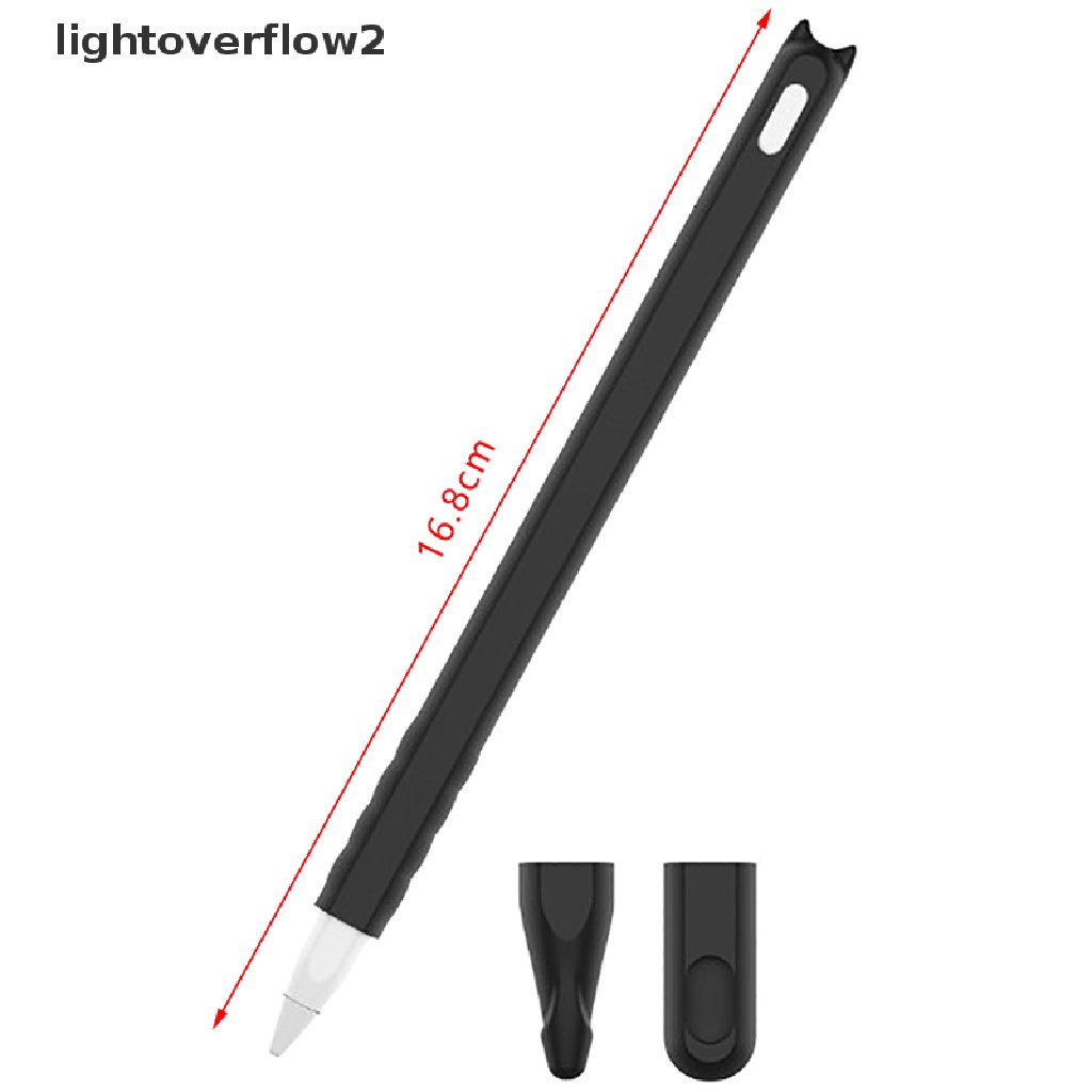 (lightoverflow2) 1 Set Cover Pelindung Bahan Silikon Untuk Apple Pencil Generasi 2