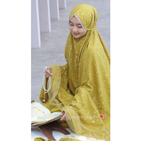 Mukena mewah, mukena brokat, mukenaTulle, Mukena Rusiadalanova